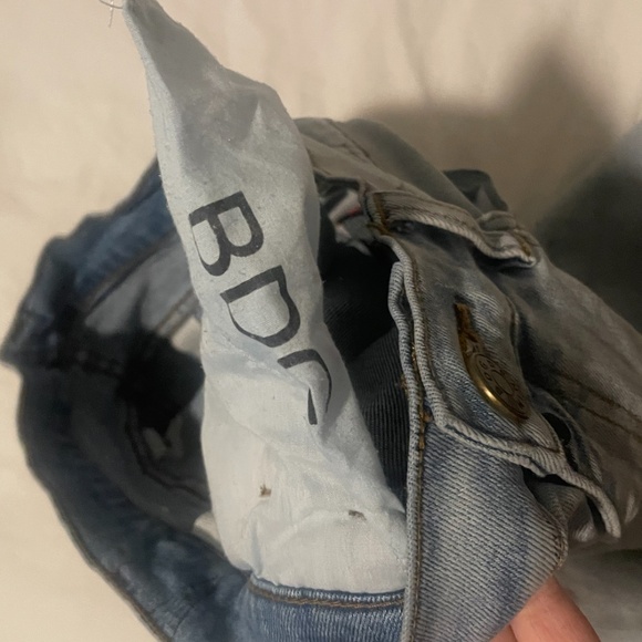 BDG High Rise Girlfriend Doodle Planet Space Diamond Hipster Boho Hippie Jeans - Picture 6 of 8